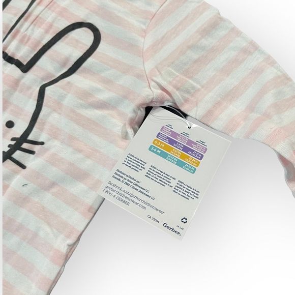 Title: GERBER Bunny Sleep N’ Play 4 Pack Size Newborn NWT - Picture 8 of 8